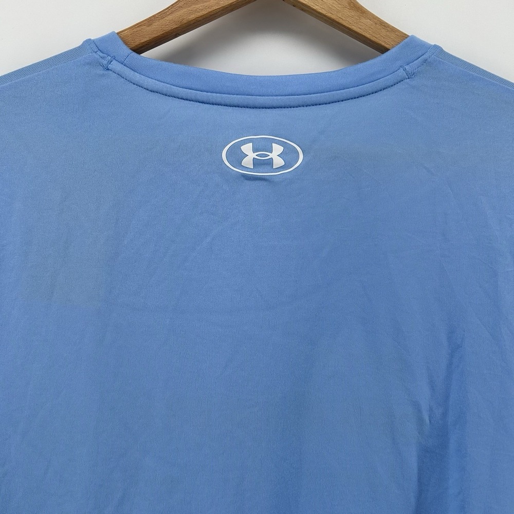 Under Armour Team Tech OPS Basketball Shirt Mens Blue Performance Athleisure NWT - Picture 7 of 7